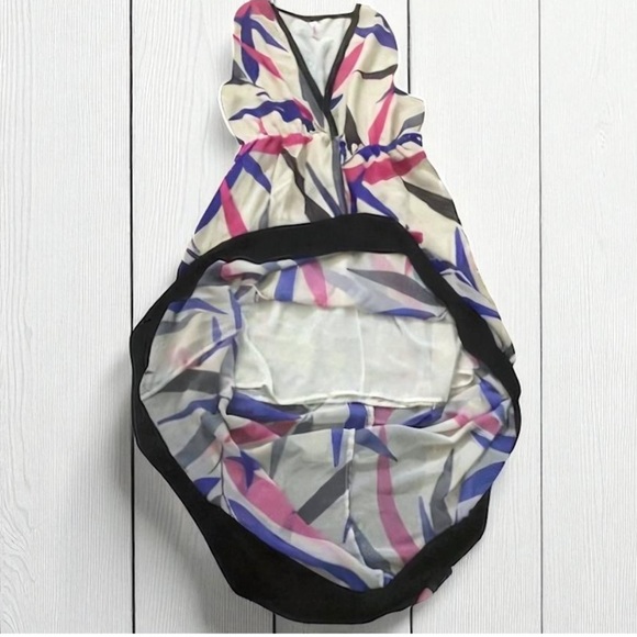 Sweet Pea Leaf Print High Low Dress Size M - Picture 13 of 15